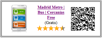 Ficha de la aplicacion Madrid metro, bus y cercanías gratis