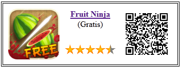 Ficha de la aplicación de juego fruit ninja