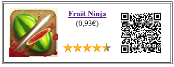 Ficha de la aplicación de juego fruit ninja pago