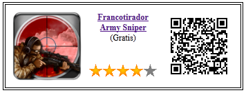 Ficha qr de aplicacion de juego Francotirador Army Sniper