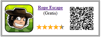 Ficha qr de aplicacion de juego Rope Escape