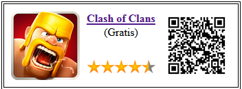 Ficha qr del juego Clash of Clans para Android